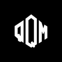 qqm-Brief-Logo-Design mit Polygonform. qqm Polygon- und Würfelform-Logo-Design. qqm Sechseck-Vektor-Logo-Vorlage in weißen und schwarzen Farben. qqm monogramm, geschäfts- und immobilienlogo. vektor