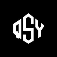 qsy-Buchstaben-Logo-Design mit Polygonform. qsy Polygon- und Würfelform-Logo-Design. qsy Sechseck-Vektor-Logo-Vorlage in weißen und schwarzen Farben. qsy-monogramm, geschäfts- und immobilienlogo. vektor