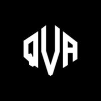 qva-Buchstaben-Logo-Design mit Polygonform. qva Polygon- und Würfelform-Logo-Design. qva Sechseck-Vektor-Logo-Vorlage in weißen und schwarzen Farben. qva-monogramm, geschäfts- und immobilienlogo. vektor