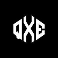 qxe-Buchstaben-Logo-Design mit Polygonform. qxe Logo-Design in Polygon- und Würfelform. qxe Sechseck-Vektor-Logo-Vorlage in weißen und schwarzen Farben. qxe-Monogramm, Geschäfts- und Immobilienlogo. vektor