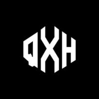 qxh-Buchstaben-Logo-Design mit Polygonform. qxh Polygon- und Würfelform-Logo-Design. qxh Sechseck-Vektor-Logo-Vorlage in weißen und schwarzen Farben. qxh monogramm, geschäfts- und immobilienlogo. vektor