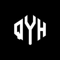 qyh-Buchstaben-Logo-Design mit Polygonform. qyh Polygon- und Würfelform-Logo-Design. qyh Sechseck-Vektor-Logo-Vorlage in weißen und schwarzen Farben. qyh monogramm, geschäfts- und immobilienlogo. vektor