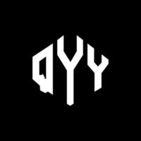 qyy-Buchstaben-Logo-Design mit Polygonform. qyy Polygon- und Würfelform-Logo-Design. qyy Sechseck-Vektor-Logo-Vorlage in weißen und schwarzen Farben. qyy monogramm, geschäfts- und immobilienlogo. vektor