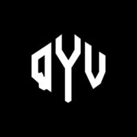 qyv-Buchstaben-Logo-Design mit Polygonform. qyv Polygon- und Würfelform-Logo-Design. qyv Sechseck-Vektor-Logo-Vorlage in weißen und schwarzen Farben. qyv-monogramm, geschäfts- und immobilienlogo. vektor