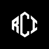 RCI-Brief-Logo-Design mit Polygonform. rci-polygon- und würfelform-logo-design. rci Sechseck-Vektor-Logo-Vorlage in weißen und schwarzen Farben. rci-monogramm, geschäfts- und immobilienlogo. vektor