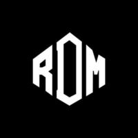 rdm-Buchstaben-Logo-Design mit Polygonform. RDM-Polygon- und Würfelform-Logo-Design. rdm Hexagon-Vektor-Logo-Vorlage in weißen und schwarzen Farben. rdm-monogramm, geschäfts- und immobilienlogo. vektor