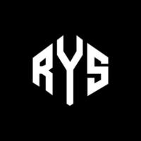 rys-Buchstaben-Logo-Design mit Polygonform. rys Logo-Design in Polygon- und Würfelform. rys Sechseck-Vektor-Logo-Vorlage in weißen und schwarzen Farben. rys-Monogramm, Geschäfts- und Immobilienlogo. vektor