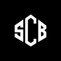 scb-Brief-Logo-Design mit Polygonform. scb-polygon- und würfelform-logo-design. scb Sechseck-Vektor-Logo-Vorlage in weißen und schwarzen Farben. scb-monogramm, geschäfts- und immobilienlogo. vektor