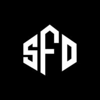 sfo-Brief-Logo-Design mit Polygonform. sfo-polygon- und würfelform-logo-design. sfo Sechseck-Vektor-Logo-Vorlage in weißen und schwarzen Farben. sfo-monogramm, geschäfts- und immobilienlogo. vektor