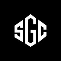 sg-Buchstaben-Logo-Design mit Polygonform. sgc-polygon- und würfelform-logo-design. sgc Hexagon-Vektor-Logo-Vorlage in weißen und schwarzen Farben. sgc-monogramm, geschäfts- und immobilienlogo. vektor