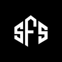 sfs bokstavslogotypdesign med polygonform. sfs polygon och kubformad logotypdesign. sfs hexagon vektor logotyp mall vita och svarta färger. sfs monogram, affärs- och fastighetslogotyp.