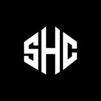 sh-Buchstaben-Logo-Design mit Polygonform. shc Polygon- und Würfelform-Logo-Design. shc Sechseck-Vektor-Logo-Vorlage in weißen und schwarzen Farben. shc-monogramm, geschäfts- und immobilienlogo. vektor