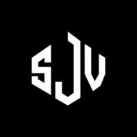 sjv-Buchstaben-Logo-Design mit Polygonform. sjv Polygon- und Würfelform-Logo-Design. sjv Sechseck-Vektor-Logo-Vorlage in weißen und schwarzen Farben. sjv-monogramm, geschäfts- und immobilienlogo. vektor