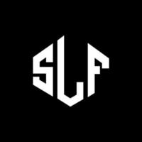 slf-Buchstaben-Logo-Design mit Polygonform. slf-Polygon- und Würfelform-Logo-Design. slf Sechseck-Vektor-Logo-Vorlage in weißen und schwarzen Farben. slf-monogramm, geschäfts- und immobilienlogo. vektor