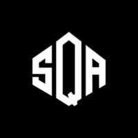 sqa letter logotyp design med polygon form. sqa polygon och kubformad logotypdesign. sqa hexagon vektor logotyp mall vita och svarta färger. sqa monogram, affärs- och fastighetslogotyp.