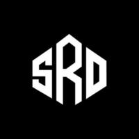 sro-Brief-Logo-Design mit Polygonform. sro Polygon- und Würfelform-Logo-Design. sro Sechseck-Vektor-Logo-Vorlage in weißen und schwarzen Farben. sro Monogramm, Firmen- und Immobilienlogo. vektor