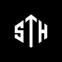 sth-Buchstaben-Logo-Design mit Polygonform. etw Logo-Design in Polygon- und Würfelform. sth Sechseck-Vektor-Logo-Vorlage in weißen und schwarzen Farben. etw Monogramm, Geschäfts- und Immobilienlogo. vektor