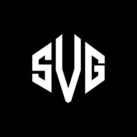 SVG-Brief-Logo-Design mit Polygonform. SVG-Polygon- und Würfelform-Logo-Design. svg Sechseck-Vektor-Logo-Vorlage in weißen und schwarzen Farben. svg monogramm, geschäfts- und immobilienlogo. vektor
