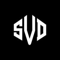 SVD-Brief-Logo-Design mit Polygonform. svd Polygon- und Würfelform-Logo-Design. svd Sechseck-Vektor-Logo-Vorlage in weißen und schwarzen Farben. svd-monogramm, geschäfts- und immobilienlogo. vektor