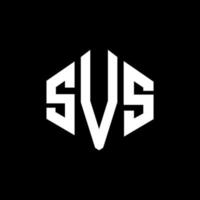 svs-Brief-Logo-Design mit Polygonform. svs Logo-Design in Polygon- und Würfelform. svs Sechseck-Vektor-Logo-Vorlage in weißen und schwarzen Farben. svs-monogramm, geschäfts- und immobilienlogo. vektor