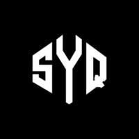 syq-Buchstaben-Logo-Design mit Polygonform. syq Polygon- und Würfelform-Logo-Design. syq Sechseck-Vektor-Logo-Vorlage in weißen und schwarzen Farben. syq-monogramm, geschäfts- und immobilienlogo. vektor