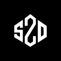 szo-Buchstaben-Logo-Design mit Polygonform. szo-polygon- und würfelform-logo-design. szo Sechseck-Vektor-Logo-Vorlage in weißen und schwarzen Farben. szo-monogramm, geschäfts- und immobilienlogo. vektor