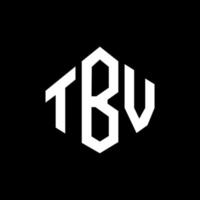 tbv brev logotyp design med polygon form. tbv polygon och kubform logotypdesign. tbv hexagon vektor logotyp mall vita och svarta färger. tbv-monogram, affärs- och fastighetslogotyp.