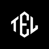 tel-Brief-Logo-Design mit Polygonform. tel polygon und würfelform logo design. Tel Sechseck-Vektor-Logo-Vorlage in weißen und schwarzen Farben. tel-monogramm, geschäfts- und immobilienlogo. vektor
