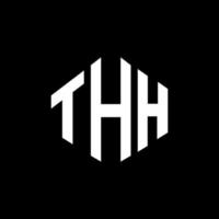 thh-Buchstaben-Logo-Design mit Polygonform. thh Logo-Design in Polygon- und Würfelform. thh Sechseck-Vektor-Logo-Vorlage in weißen und schwarzen Farben. thh monogramm, geschäfts- und immobilienlogo. vektor
