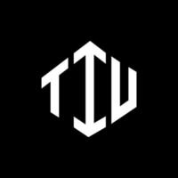 tiu-Buchstaben-Logo-Design mit Polygonform. tiu Polygon- und Würfelform-Logo-Design. tiu Sechseck-Vektor-Logo-Vorlage in weißen und schwarzen Farben. tiu-monogramm, geschäfts- und immobilienlogo. vektor