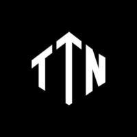 ttn-Buchstaben-Logo-Design mit Polygonform. ttn Polygon- und Würfelform-Logo-Design. ttn Sechseck-Vektor-Logo-Vorlage in weißen und schwarzen Farben. ttn-monogramm, geschäfts- und immobilienlogo. vektor