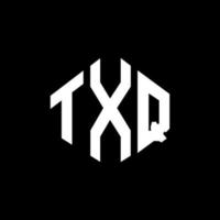 txq-Buchstaben-Logo-Design mit Polygonform. txq Logo-Design in Polygon- und Würfelform. txq Sechseck-Vektor-Logo-Vorlage in weißen und schwarzen Farben. txq-Monogramm, Geschäfts- und Immobilienlogo. vektor