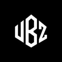 ubz-Buchstaben-Logo-Design mit Polygonform. ubz Polygon- und Würfelform-Logo-Design. ubz Sechseck-Vektor-Logo-Vorlage in weißen und schwarzen Farben. ubz-monogramm, geschäfts- und immobilienlogo. vektor