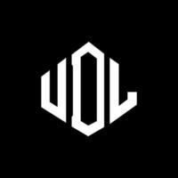 udl-Buchstaben-Logo-Design mit Polygonform. UDL-Polygon- und Würfelform-Logo-Design. udl Hexagon-Vektor-Logo-Vorlage in weißen und schwarzen Farben. udl-monogramm, geschäfts- und immobilienlogo. vektor