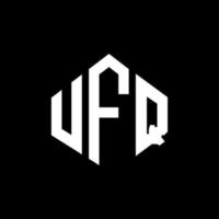 ufq-Buchstaben-Logo-Design mit Polygonform. ufq Polygon- und Würfelform-Logo-Design. ufq Sechseck-Vektor-Logo-Vorlage in weißen und schwarzen Farben. ufq-monogramm, geschäfts- und immobilienlogo. vektor