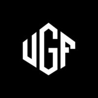 ugf-Buchstaben-Logo-Design mit Polygonform. ugf-polygon- und würfelform-logo-design. ugf Hexagon-Vektor-Logo-Vorlage in weißen und schwarzen Farben. ugf-monogramm, geschäfts- und immobilienlogo. vektor