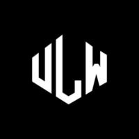 ulw-Buchstaben-Logo-Design mit Polygonform. ulw Polygon- und Würfelform-Logo-Design. ulw Sechseck-Vektor-Logo-Vorlage in weißen und schwarzen Farben. ulw-monogramm, geschäfts- und immobilienlogo. vektor