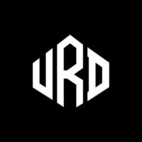 urd-Buchstaben-Logo-Design mit Polygonform. Urd-Polygon- und Würfelform-Logo-Design. urd Sechseck-Vektor-Logo-Vorlage in weißen und schwarzen Farben. Urd-Monogramm, Geschäfts- und Immobilienlogo. vektor