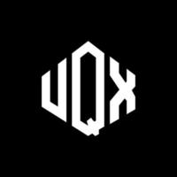 uqx-Buchstaben-Logo-Design mit Polygonform. uqx Polygon- und Würfelform-Logo-Design. uqx Sechseck-Vektor-Logo-Vorlage in weißen und schwarzen Farben. uqx-monogramm, geschäfts- und immobilienlogo. vektor