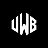 uwb-Buchstaben-Logo-Design mit Polygonform. UWB-Polygon- und Würfelform-Logo-Design. uwb Sechseck-Vektor-Logo-Vorlage in weißen und schwarzen Farben. uwb-monogramm, geschäfts- und immobilienlogo. vektor