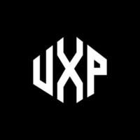 uxp-Buchstaben-Logo-Design mit Polygonform. uxp Polygon- und Würfelform-Logo-Design. uxp Sechseck-Vektor-Logo-Vorlage in weißen und schwarzen Farben. uxp-monogramm, geschäfts- und immobilienlogo. vektor