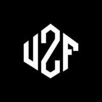 uzf-Buchstaben-Logo-Design mit Polygonform. uzf-polygon- und würfelform-logo-design. uzf Hexagon-Vektor-Logo-Vorlage in weißen und schwarzen Farben. uzf-monogramm, geschäfts- und immobilienlogo. vektor