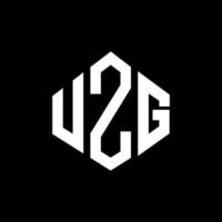 uzg-Buchstaben-Logo-Design mit Polygonform. uzg Polygon- und Würfelform-Logo-Design. uzg Sechseck-Vektor-Logo-Vorlage in weißen und schwarzen Farben. uzg monogramm, geschäfts- und immobilienlogo. vektor