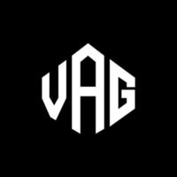 VAG-Brief-Logo-Design mit Polygonform. VAG-Polygon- und Würfelform-Logo-Design. VAG Sechseck-Vektor-Logo-Vorlage in weißen und schwarzen Farben. vag-monogramm, geschäfts- und immobilienlogo. vektor