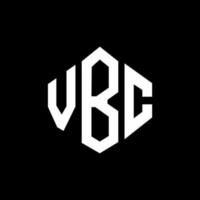 vbc brev logotyp design med polygon form. vbc polygon och kubform logotypdesign. vbc hexagon vektor logotyp mall vita och svarta färger. vbc-monogram, affärs- och fastighetslogotyp.