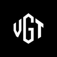 Vgt-Brief-Logo-Design mit Polygonform. Vgt-Polygon- und Würfelform-Logo-Design. vgt Hexagon-Vektor-Logo-Vorlage in weißen und schwarzen Farben. vgt-monogramm, geschäfts- und immobilienlogo. vektor