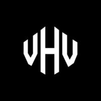 vhv-Brief-Logo-Design mit Polygonform. VHV Polygon- und Würfelform-Logo-Design. vhv Sechseck-Vektor-Logo-Vorlage in weißen und schwarzen Farben. vhv-monogramm, geschäfts- und immobilienlogo. vektor