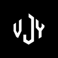 vjy-Buchstaben-Logo-Design mit Polygonform. vjy Polygon- und Würfelform-Logo-Design. vjy Sechseck-Vektor-Logo-Vorlage in weißen und schwarzen Farben. vjy monogramm, geschäfts- und immobilienlogo. vektor