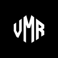 vmr-Brief-Logo-Design mit Polygonform. VMR-Polygon- und Würfelform-Logo-Design. vmr Sechseck-Vektor-Logo-Vorlage in weißen und schwarzen Farben. vmr-monogramm, geschäfts- und immobilienlogo. vektor