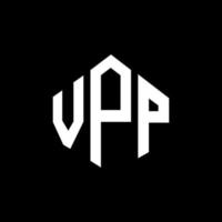 vpp-Brief-Logo-Design mit Polygonform. Vpp-Polygon- und Würfelform-Logo-Design. vpp Sechseck-Vektor-Logo-Vorlage in weißen und schwarzen Farben. vpp-monogramm, geschäfts- und immobilienlogo. vektor